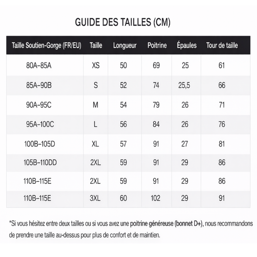 Débardeur gainant avec soutien-gorge intégré